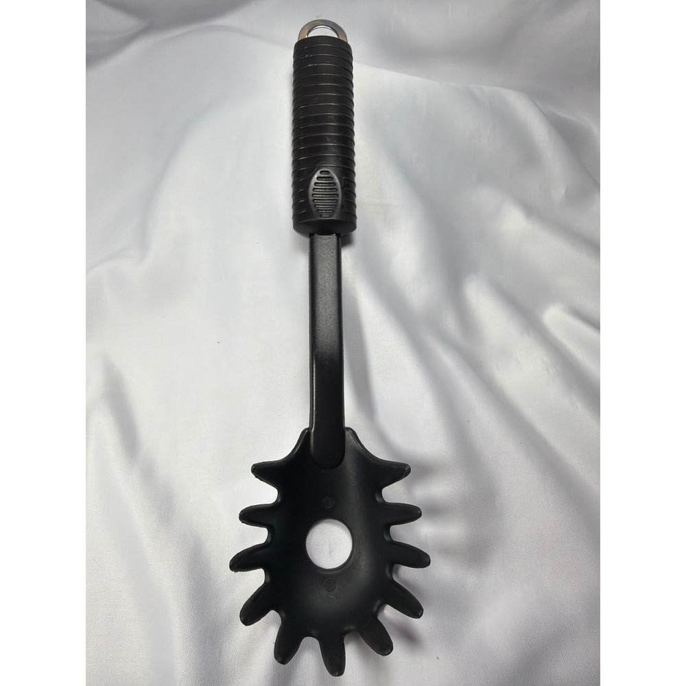 Kitchen Heat Resistant Nylon Spaghetti Server Pasta Fork Tool‎ Black Minimalist